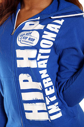 Vertical Hip Hop International Unisex Full Zip Hoody - Blue