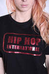 Single Stamp HHI Unisex Tshirt - Black/RedMetallic