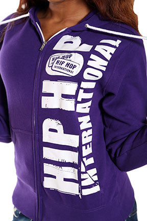 Vertical Hip Hop International Unisex Full Zip Hoody - Purple